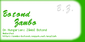 botond zambo business card