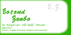 botond zambo business card